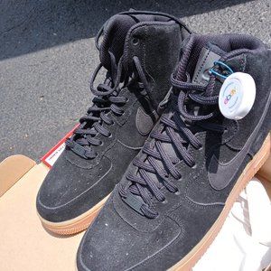 Air force one. black women's high top Nike shoes